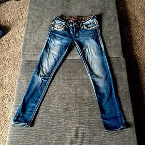 Rock Revival size 27 with 27” inseam skinny leg jeans